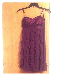 Short purple dress ,elegant